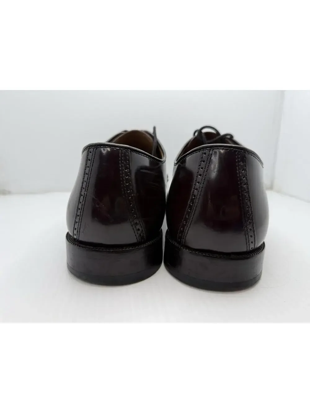 Mens 13 D/B Johnston & Murphy Melton Cap-Toe Shoes Burgundy Leather Oxford Dress